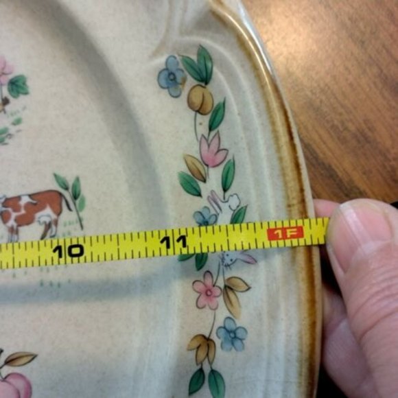 VINTAGE RARE INTERNATIONAL HEARTLAND STONEWARE SY7774 DINNER SERVING PLATTER 12" - Picture 8 of 8